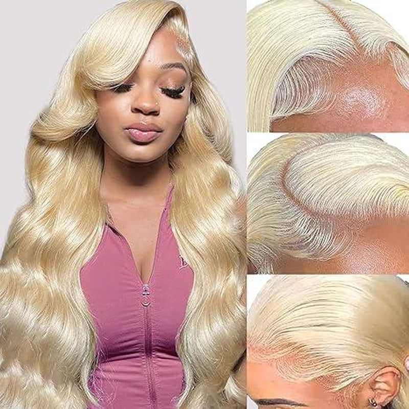 Transform Your Look with the Hot Star 613 Blonde 13X6 Lace Front Wig - Pre Plucked, HD Transparent Lace, and Gorgeous Waves!