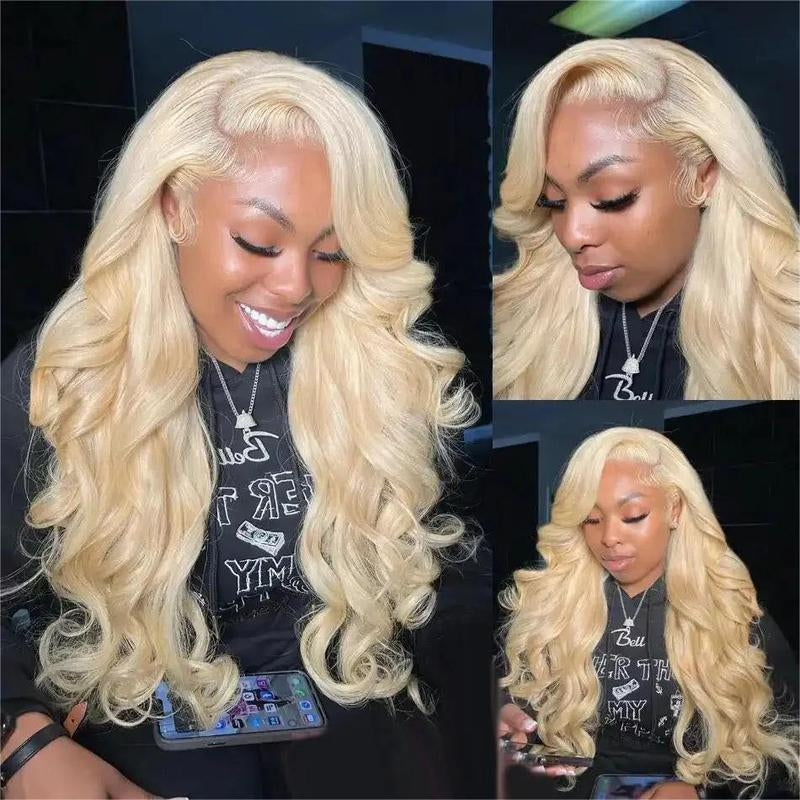 Transform Your Look with the Hot Star 613 Blonde 13X6 Lace Front Wig - Pre Plucked, HD Transparent Lace, and Gorgeous Waves!
