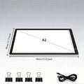 Portable Diamond Painting A2 Light Board LED Acrylic 3-Level Dimming Pad for Calligraphy Anime Painting Sketching DIY Art Non-Rechargeable Slim Design Halloween Christmas Birthday
