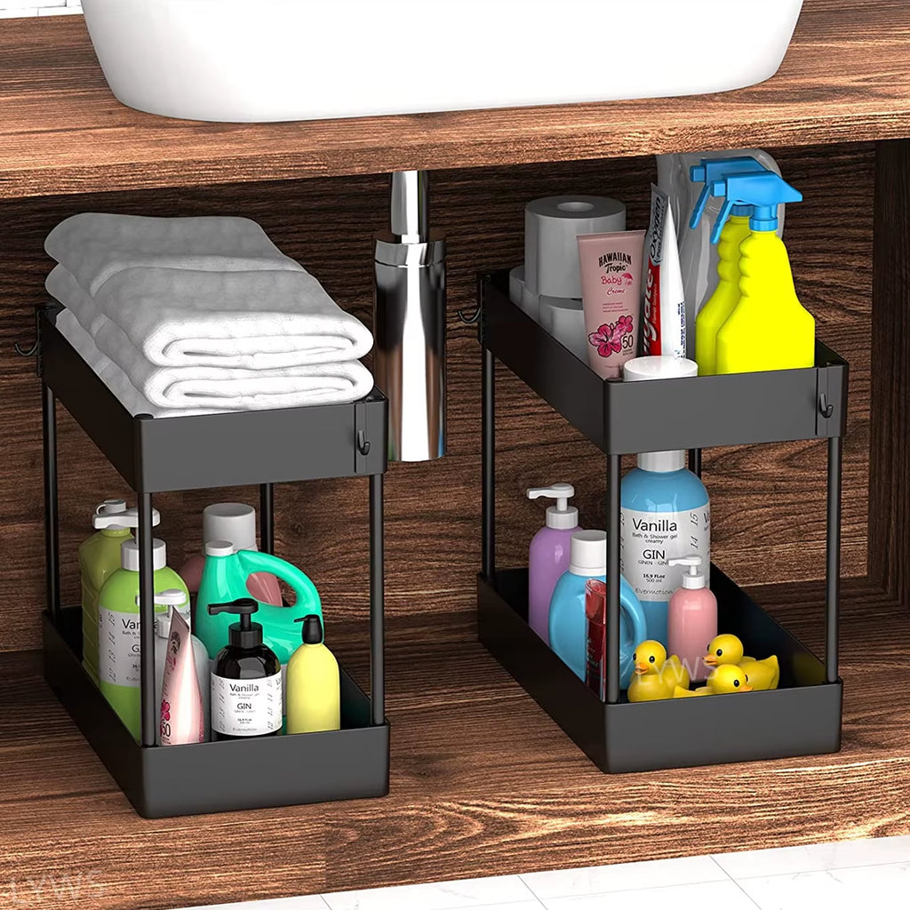 Kitchen Organizer under Sink Organizer Drawer Organizers Storage Rack 2 Tier Cabinet Organizer Storage Holder Kitchen Spice Rack