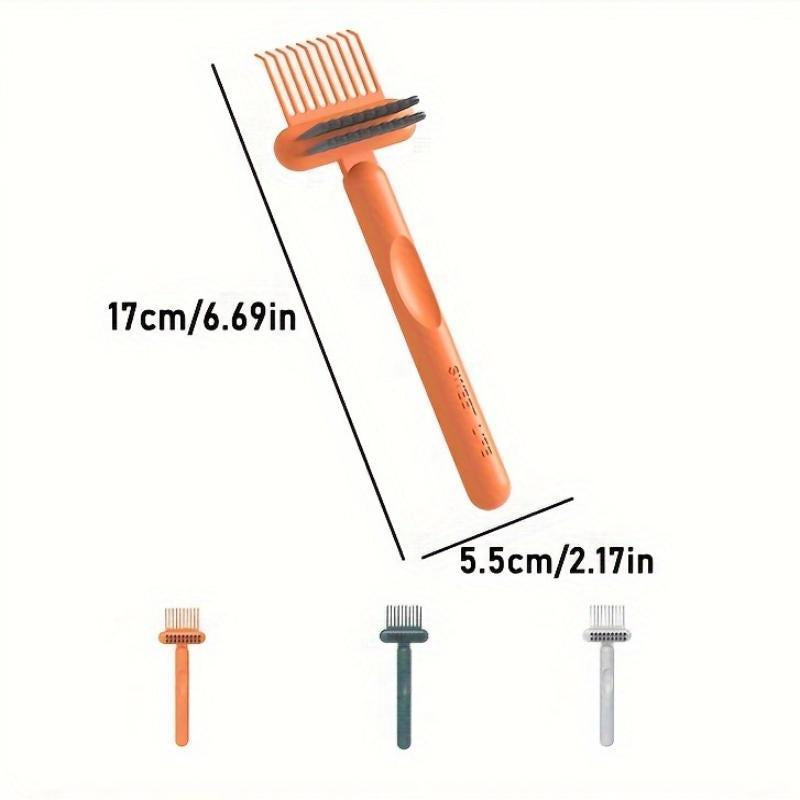 Ultimate Comb & Hairbrush Cleaner Set - 2 Dual-Tool Rake/Bristle Brushes for Effortless Hair & Dust Removal - Portable & Reusable for Home or Professional Use