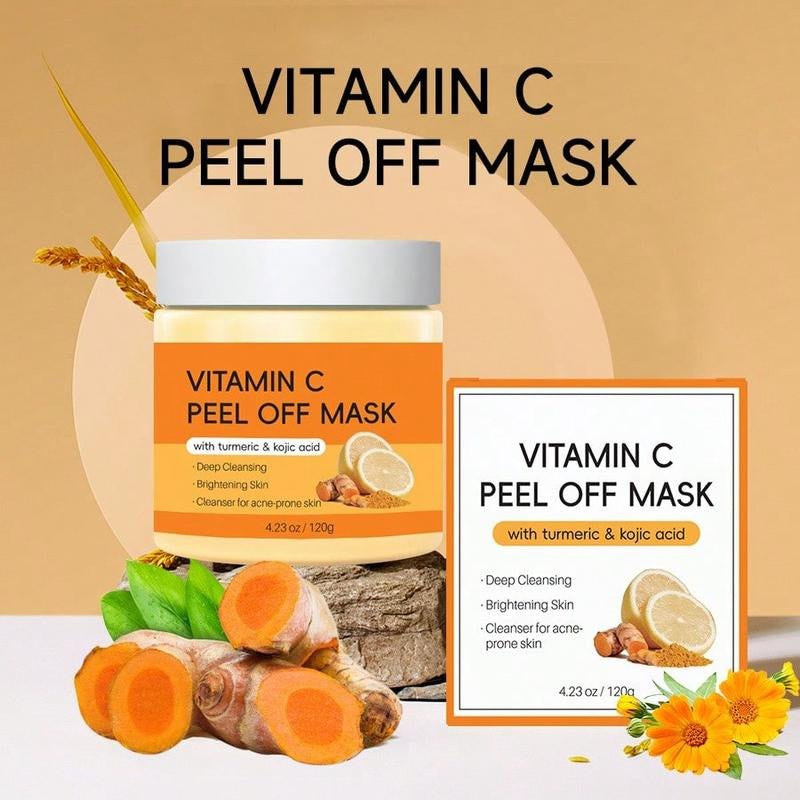 Turmeric Vitamin C Clay Mask for Dark Spots, Dull Skin, Blackheads, Skincare Facial Mask for Cleansing Pores, Moisturizing and Improve Uneven Skin Tone Hydrating Powder