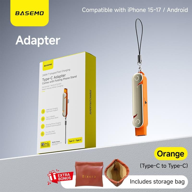 240W Super Fast Charging Silicone Data Cord | Detachable Phone Stand (Landscape/Portrait) | for TV Shows, Short Videos, Mobile Gaming, Sports Matches, Video Calls, Meetings | Fits Iphone Samsung Huawei | Indoor & Outdoor Use Charger Portable Chargers