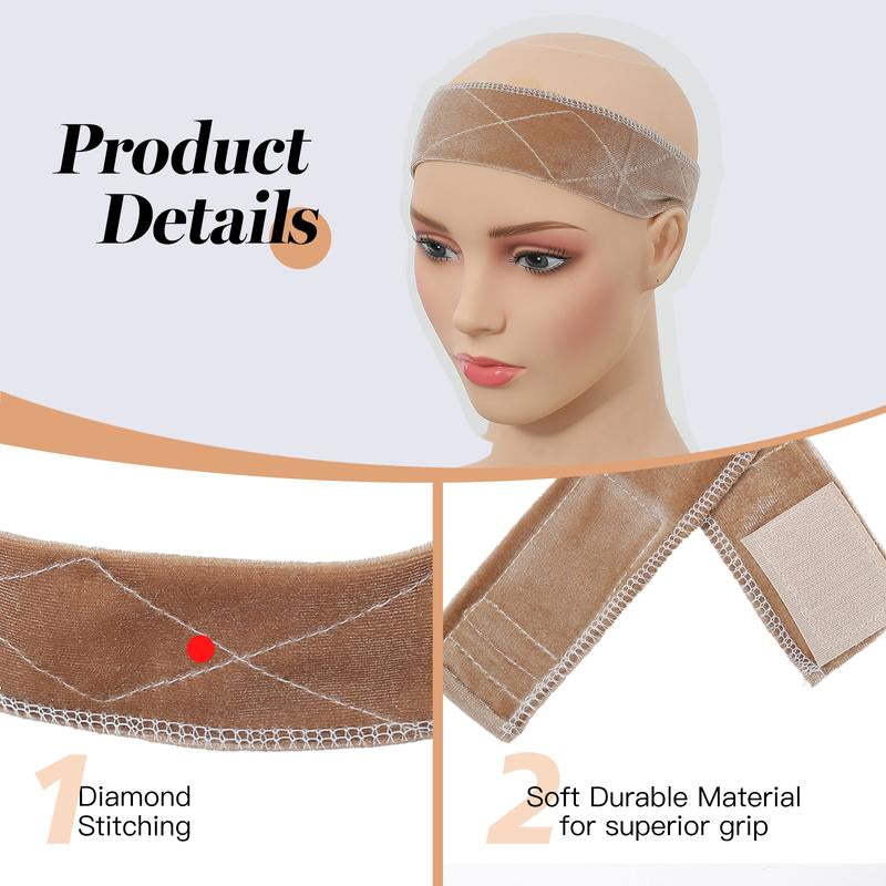 DWY C Adjustable Elastic Nude Wig Grip Band Hair Band for Woman