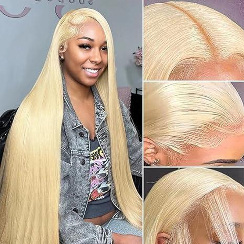 Transform Your Look with the Hot Star 613 Blonde 13X6 Lace Front Wig - Pre Plucked, HD Transparent Lace, and Gorgeous Waves!
