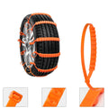 Universal Anti-Skid Snow Tire Chains for Cars Suvs Trucks, Tire Zip Ties for Snow and Ice, Winter Traction Snow Tire Straps, Fit 145–295Mm Tires