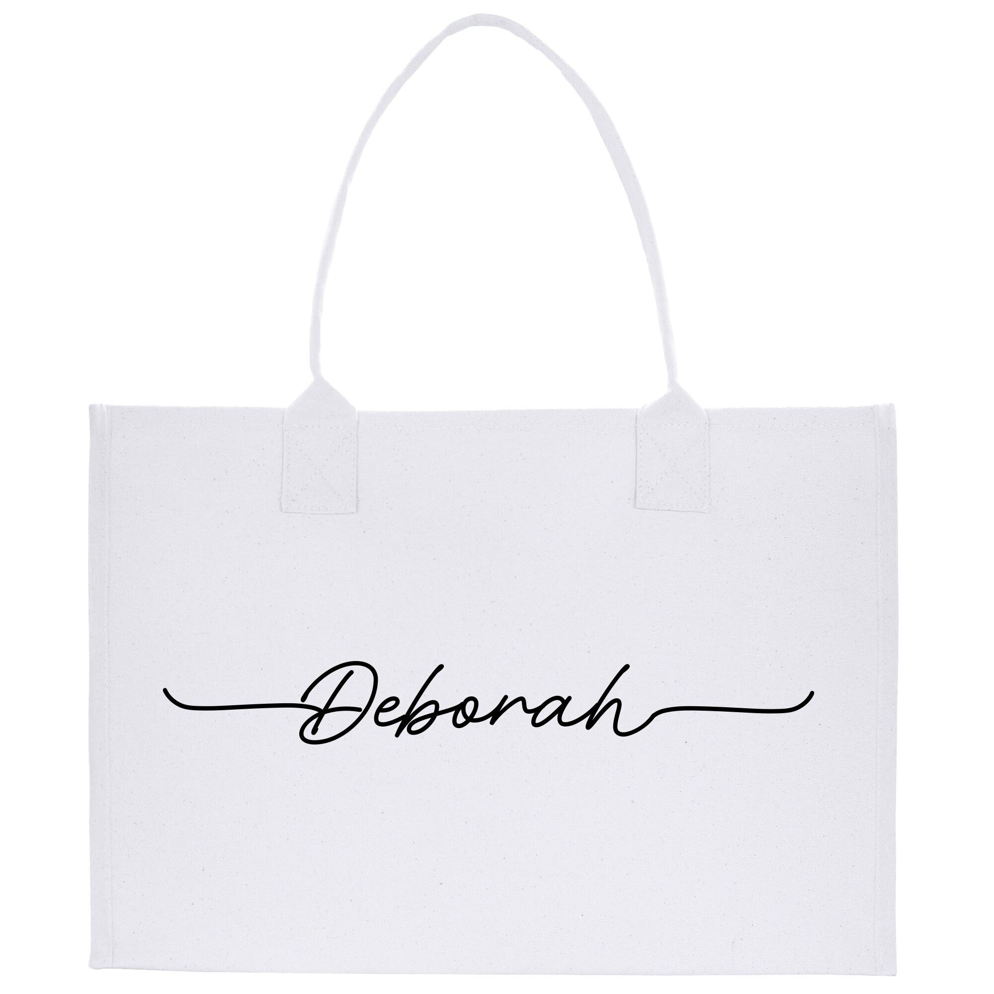 Personalized Name Wedding Cotton Canvas Tote Bag Bridal Shower Gift Custom Honeymoon Gift Customized Wedding Gift Bridesmaid Gift